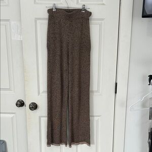 Together Brown Knit pants size medium brown tan relaxed fit lounge wear knit